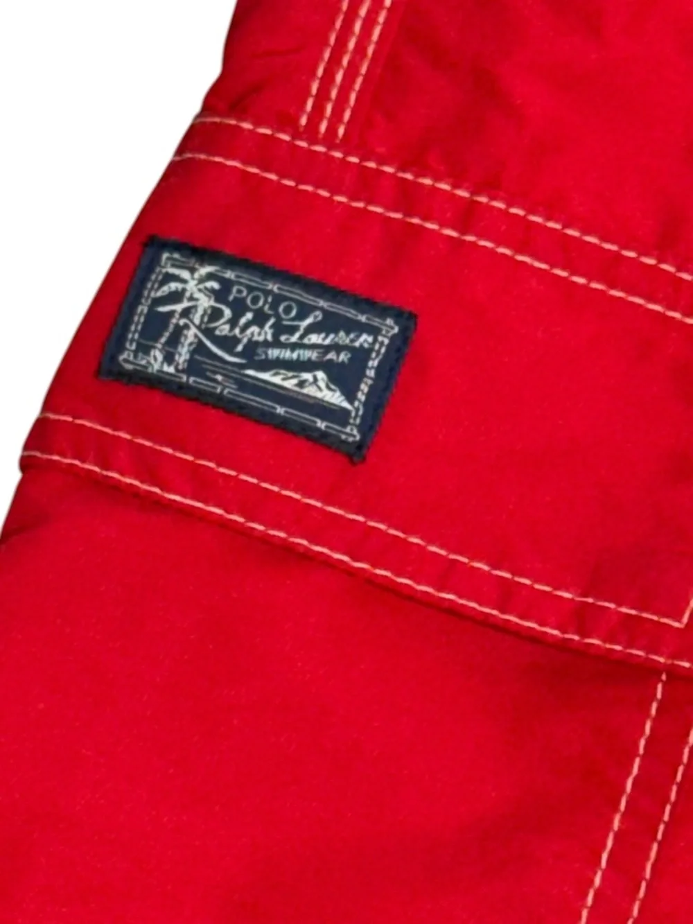 Polo Ralph Lauren Red Kailua Swim Trunks Cargo Board Shorts Men's XXL Like New